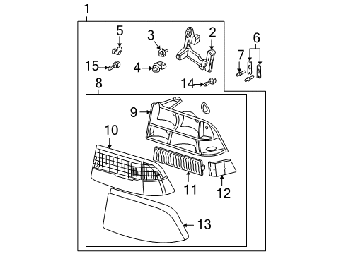 2004 GMC Sonoma Bulbs Diagram