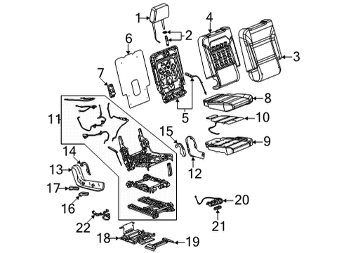 2021 GMC Yukon XL Power Seats Diagram 10 - Thumbnail