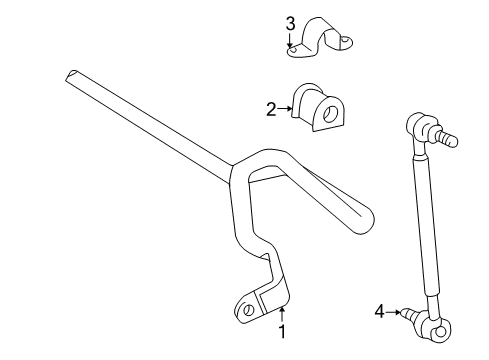 2004 Pontiac Vibe Front Suspension Components, Lower Control Arm, Stabilizer Bar Diagram
