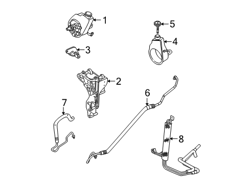 2006 Cadillac Escalade EXT P/S Pump & Hoses, Steering Gear & Linkage Diagram