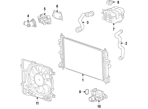 2015 Chevy Spark EV Radiator & Components Diagram