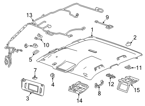 2015 Chevy Silverado 2500 HD Interior Trim - Cab Diagram 4 - Thumbnail