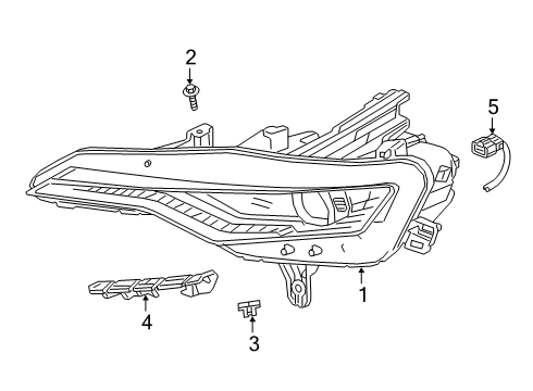 2019 Chevy Camaro Bracket, Passenger Side Diagram for 84529720