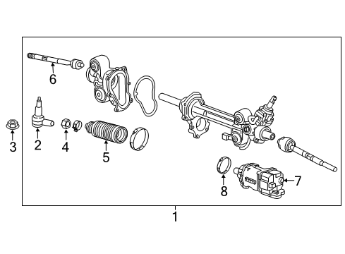 2022 GMC Canyon Steering Column & Wheel, Steering Gear & Linkage Diagram