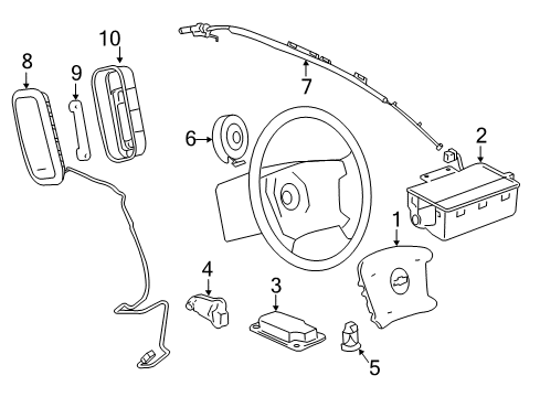 2007 Chevy Impala Air Bag Components Diagram