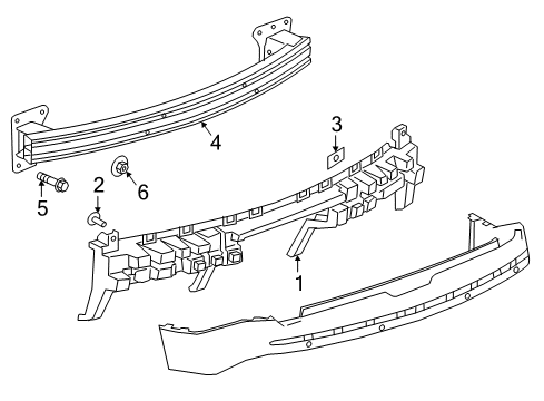 2023 Chevy Traverse Bumper & Components - Rear Diagram