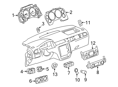 2009 Chevy Suburban 1500 Combination Switch Diagram for 20820630