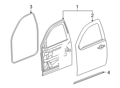 2013 Chevy Silverado 1500 Front Door Diagram