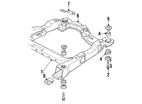 1994 Oldsmobile Silhouette Suspension Mounting - Front Diagram