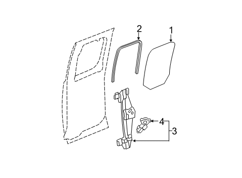 2007 Chevy Silverado 2500 HD Rear Door Diagram