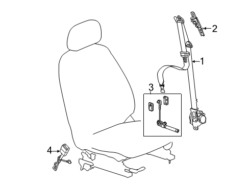 2022 Chevy Blazer Front Seat Belts Diagram