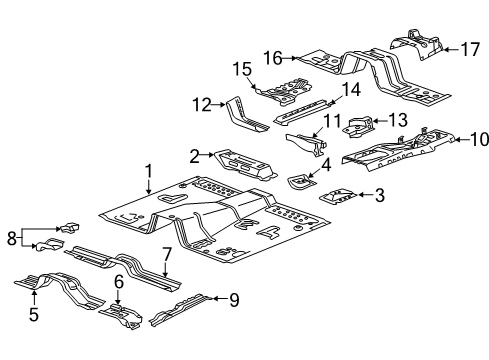 2022 GMC Canyon Front Floor Diagram