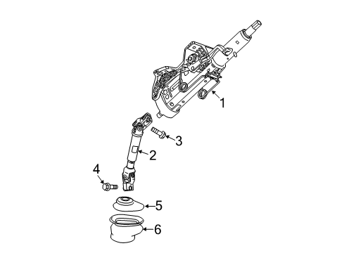 2012 Buick LaCrosse Steering Column, Steering Wheel & Trim Diagram