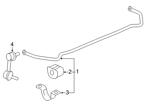 2012 Buick LaCrosse Rear Suspension Components, Lower Control Arm, Upper Control Arm, Stabilizer Bar Diagram