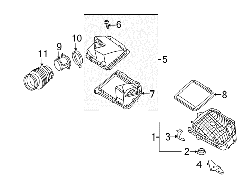 2011 Cadillac DTS Air Intake Diagram