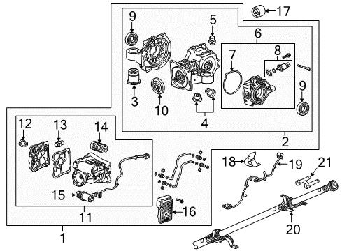2019 Cadillac XTS Axle & Differential - Rear Diagram