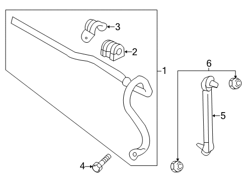 2024 GMC Terrain Stabilizer Bar Bolt Diagram for 11547774