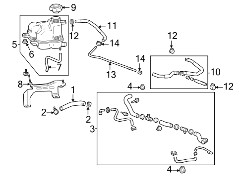 2022 Cadillac CT5 Radiator Hoses Diagram