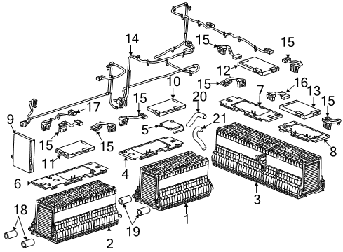 2015 Cadillac ELR Battery Diagram for 23317057
