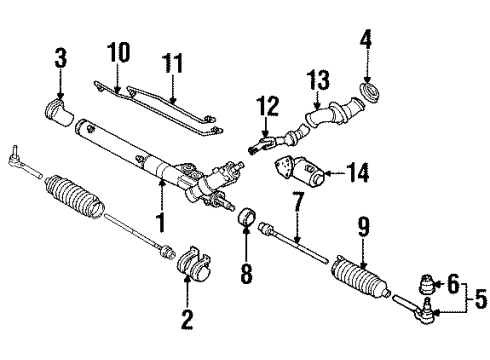 2002 Cadillac Eldorado P/S Pump & Hoses, Steering Gear & Linkage Diagram