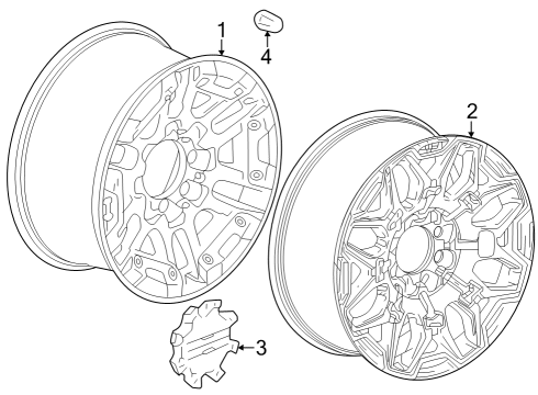 2023 GMC Hummer EV Pickup Wheels Diagram