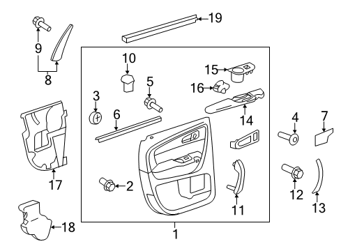 2012 Chevy Traverse Rear Door Diagram