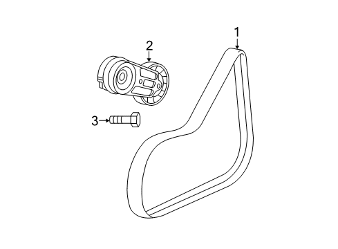 2010 Chevy HHR Belts & Pulleys Diagram