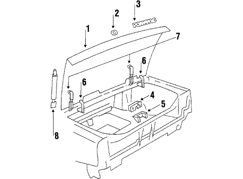 1984 Pontiac Phoenix Counter Balance, Rear Diagram for 20234501