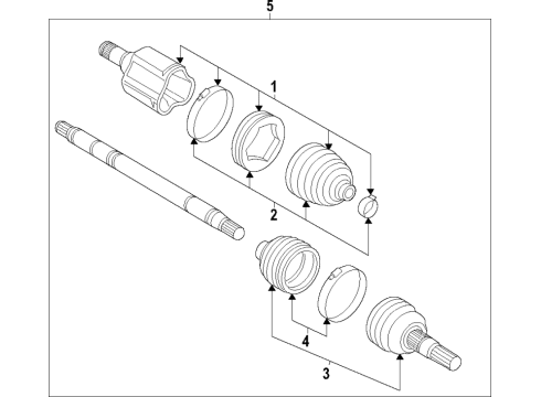 2020 Cadillac XT6 Axle Shafts & Joints, Drive Axles Diagram