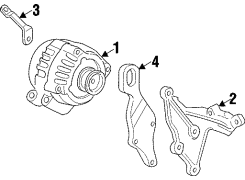1997 Oldsmobile Cutlass Alternator Diagram for 10463840