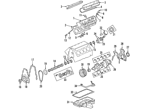 2005 Cadillac Escalade ESV Piston Rings Diagram for 88894243