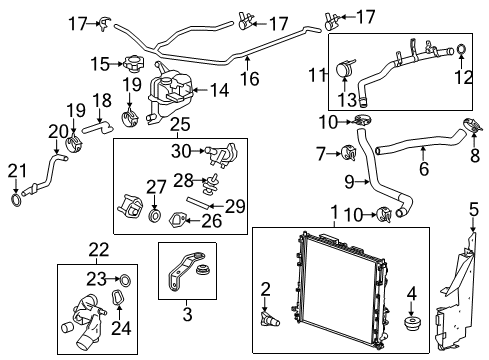 2012 Cadillac CTS Thermostat Gasket Diagram for 12582472