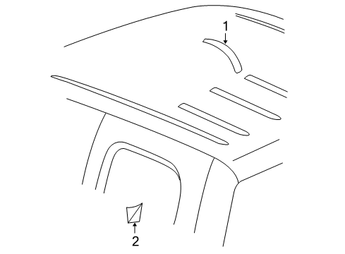2013 Chevy Silverado 1500 Exterior Trim - Cab Diagram
