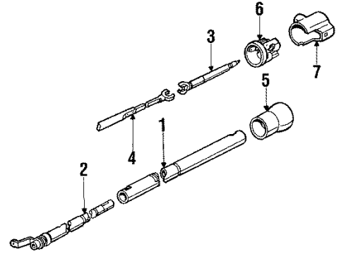 1986 Oldsmobile 98 Steering Column & Wheel Diagram