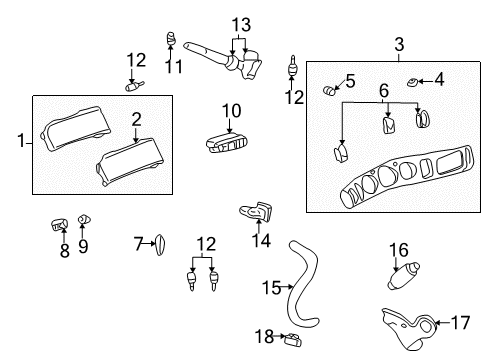 2005 Buick LeSabre A/C & Heater Control Units Diagram