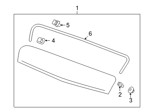 2010 GMC Terrain Exterior Trim - Hood Diagram