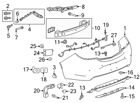 2017 Buick Regal Rear Bumper Diagram