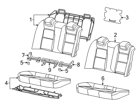 2012 Chevy Caprice Rear Seat Components Diagram