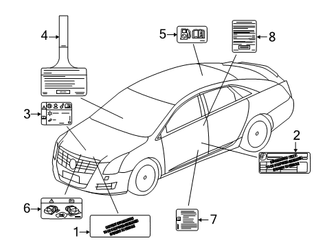 2019 Cadillac XTS Information Labels Diagram