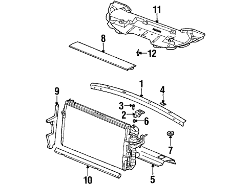 2003 Oldsmobile Aurora Radiator Support Diagram