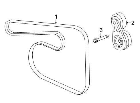 2019 GMC Terrain Belts & Pulleys, Maintenance Diagram 1 - Thumbnail