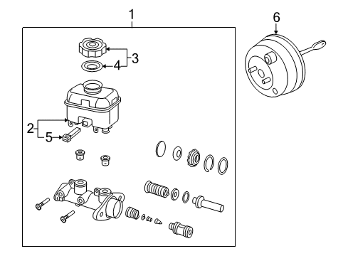 2005 Pontiac GTO Brake Booster Diagram for 92171294