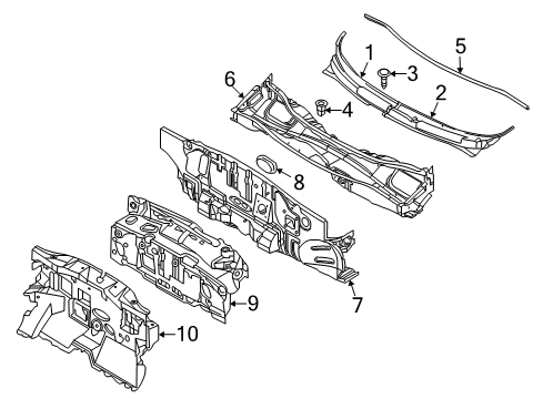 2010 Chevy Aveo5 Cowl Diagram