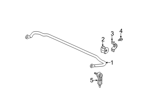 2005 Chevy Equinox Stabilizer Bar & Components - Rear Diagram