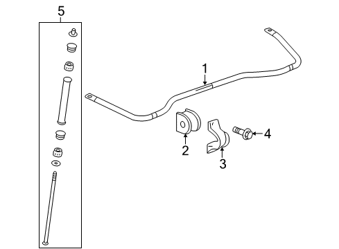 2014 Cadillac SRX Rear Suspension, Control Arm Diagram 1 - Thumbnail