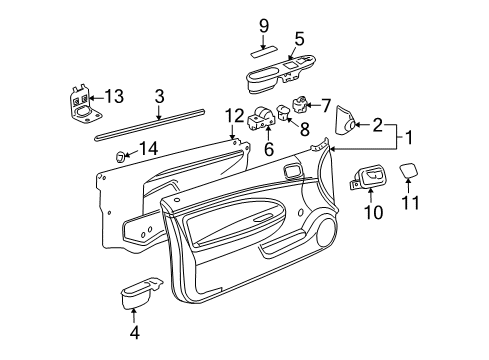 2008 Pontiac G5 Door & Components Diagram