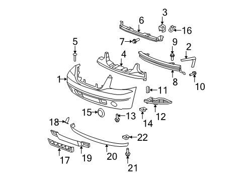 2012 GMC Yukon Front Bumper Diagram