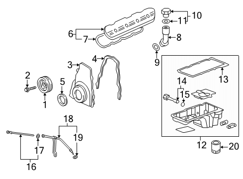 2012 Cadillac Escalade Engine Parts, Mounts, Cylinder Head & Valves, Camshaft & Timing, Oil Pan, Oil Pump, Crankshaft & Bearings, Pistons, Rings & Bearings, Variable Valve Timing Diagram