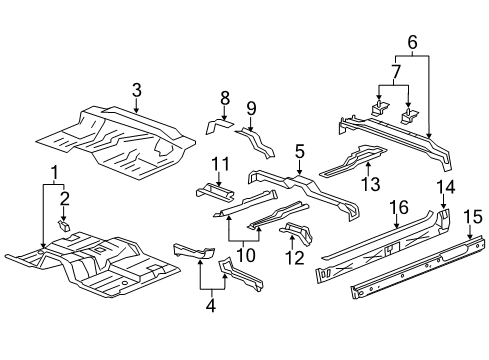 2007 Chevy Silverado 2500 HD Floor Diagram