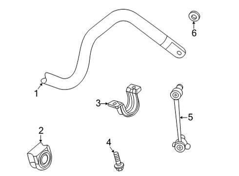2023 GMC Sierra 2500 HD Stabilizer Bar & Components - Front Diagram